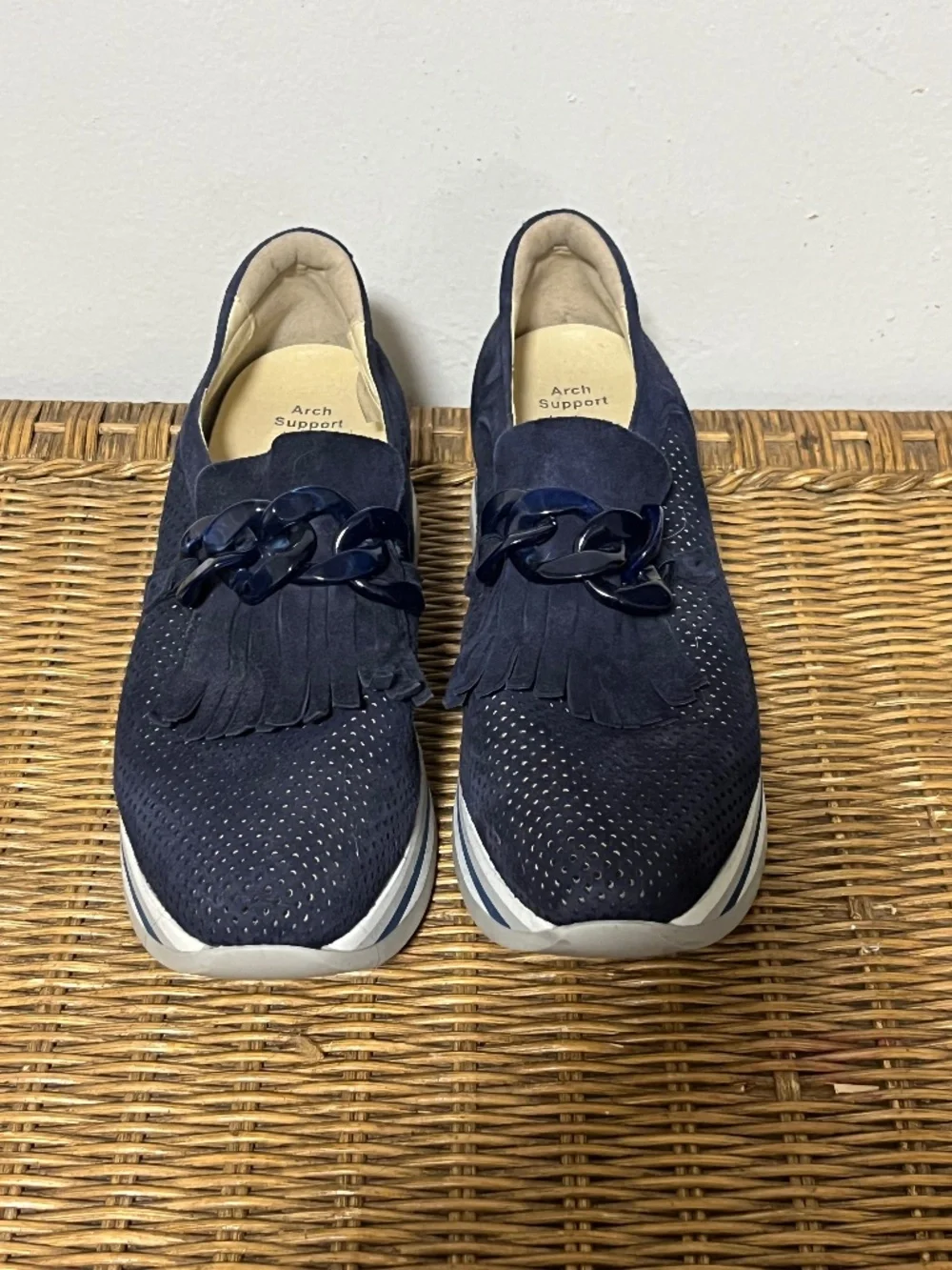 Softwaves Caddie Blue Suede Caddie Platform Sneakers. Sz. 40.5 /U.S 9.5